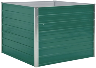 vidaXL Hochbeet 100 x 100 x 77 cm Verzinkter Stahl Grün 47021