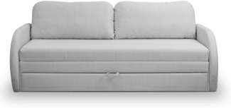 Selsey 'Diego' 3-Sitzer-Sofa mit Schlaffunktion und Bettkasten, hellgrau, ca. 90 x 221 x 91 cm