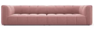 Micadoni Modulares Sofa Serena 4-Sitzer Samtstoff Rosa