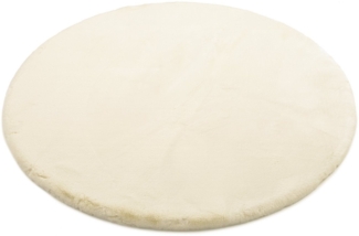 OCI DIE TEPPICHMARKE Teppich ALISSA, rund, Höhe: 38 mm, Kuschelig weicher Flor, Kaninchen Fell Haptik, getuftet