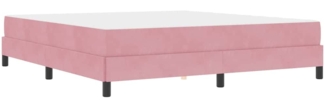 vidaXL Boxspringbett mit Matratze Rosa 180 x 220 cm Samt 3398808