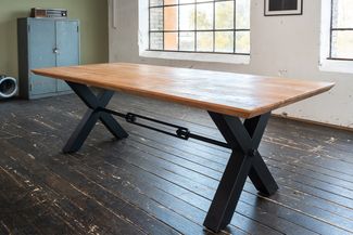 KAWOLA Esstisch PALO Akazie massiv Schweizer Kante 220x100cm