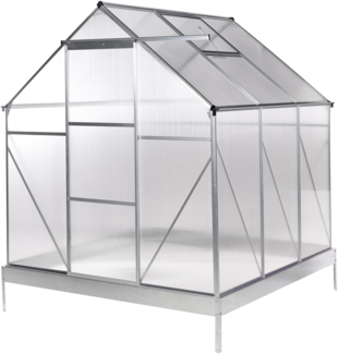 Gewächshaus für den Garten APULIA Silber 191 cm
