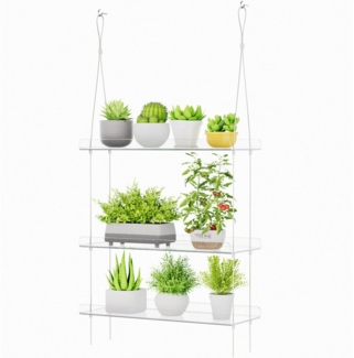 Lifewit Hängeregal Hängendes Blumentopf Regal, zum Aufstellen von Blumentöpfen