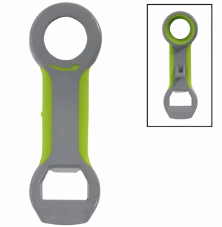 HIT Trading Dosenöffner SUPERÖFFNER 4in1 Grau Flaschenöffner Vielzwecköffner Dosenöffner 20, Schraubdeckelöffner Deckelöffner Drehverschluss Heber Öffner