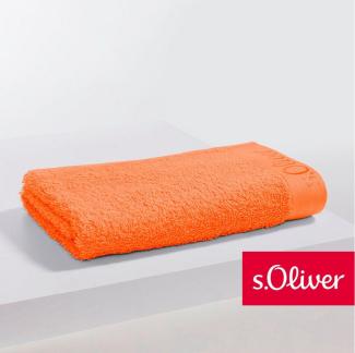 s.Oliver Handtuch, Walkfrottier (1-St), besonders weich und saugfähig, Orange, 30x50 cm