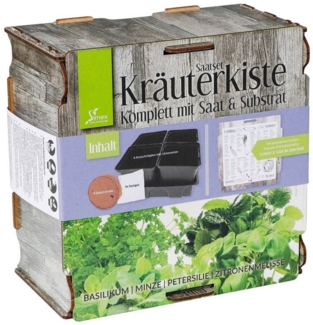 GartenHero Kräutertopf Kräuterkiste Substrat Saatgut Küchenkräuter Kräuter Anzucht Basilikum