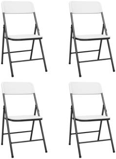 vidaXL Gartenstühle Klappbar 4 Stk. HDPE Weiß 313556