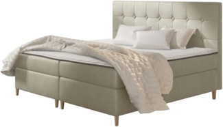 Boxspringbett Abenaki, natur, 140x200 cm