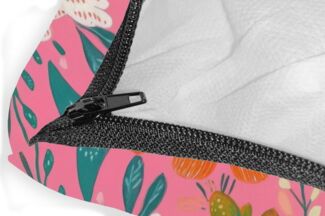 MuchoWow Dekokissen Rosa - Blumen - Weiß - Orange, Dekoration, Zierkissen, Kissen mit Füllung, 50x30 cm