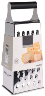 HAC24 Küchenreibe Vierkantreibe Vierkant Käsereibe Reibe Raspel Hobel Universalreibe, Edelstahl, (1-St), 10,5 x 8 x 24 cm