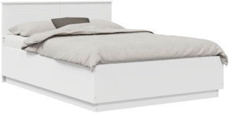 vidaXL Bettrahmen mit Kopfteil Weiß 160 x 200 cm Holzwerkstoff 3408145