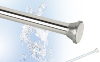 Duschvorhangstange 190 - 300 cm ALU silber glänzend ** Überlänge Sondermaß **