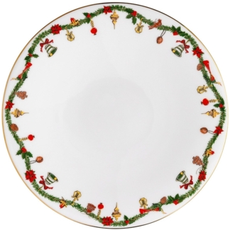 Teller flach 22 cm Nora Christmas Hutschenreuther Frühstücksteller, Spülmaschinengeeignet