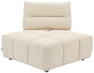 Vente-unique - Ecksessel mit verstellbarer Rückenlehne - Strukturstoff - Beige - APOLIU