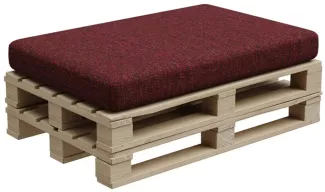 Gutekissen®, Palettenkissen, Palletenpolster, Gartenkissen, Palettenauflagen, Sofa, Kissen, Polster, Auflagen Indoor Outdoor PFBG (Sitzkissen 120x80, Bordeauxrot)