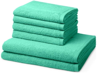 Ross Vita 6 tlg. Frottier-Set - 4 X Handtuch (50 X 100cm), 2 X Duschtuch (70 X 140cm) - 520 g/m2 - Lagune