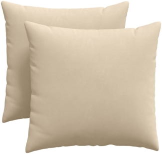 vidaXL Sofakissen 2 Stück Creme 45 x 45 cm Stoff 42013944