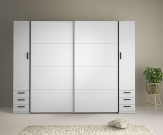 INOSIGN Kleiderschrank Antioch mit 8 Einlegeböden und 2 Kleiderstangen, 6 Schubladen Garderobe mit 2 Schiebetüren und 2 Drehtüren, B/H/T 270/207/61 cm