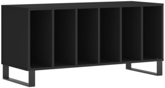 vidaXL Plattenschrank Schwarz 100x38x48 cm Holzwerkstoff 831757