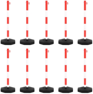 vidaXL Kettenpfosten-Set mit 10 m Kunststoffkette 150955