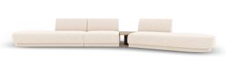 Micadoni Modulares Sofa Miley 5-Sitzer ohne Armlehnen Rechts Chenille Helles Beige