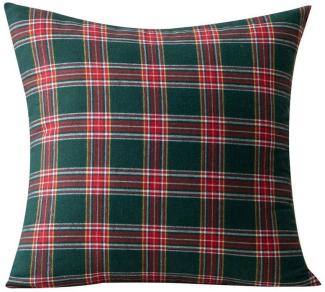 BTTO Kissenbezüge Kissenbezüge weihnachten 45x45 cm,Kariert Plaid Quadratisch Kissenhülle, (1 Stück), für Dekor Schlafzimmer Wohnzimmer Couch Büro,Weihnachten