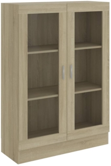 vidaXL Vitrinenschrank Sonoma-Eiche 82,5x30,5x115 cm Holzwerkstoff 802753