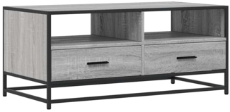 vidaXL Couchtisch Grau Sonoma 100x50x45 cm Holzwerkstoff und Metall 848787