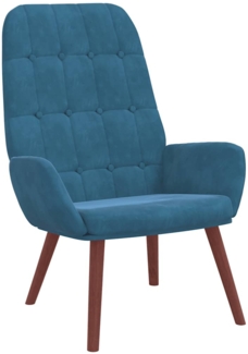 vidaXL Relaxsessel Blau Samt 4102642