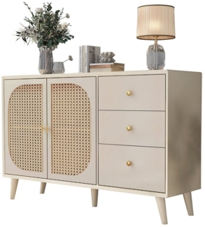HAUSS SPOLE Kommode Schubladenkommode, Sideboard Highboard Kommode (Breite 120 cm), (mit 2 Türen und 3 Schubladen)