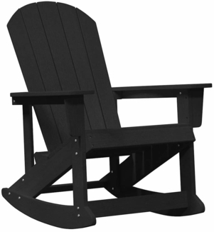 vidaXL Adirondack-Schaukelstuhl Schwarz 92 x 73,5 x 92 cm HDPE 42006627