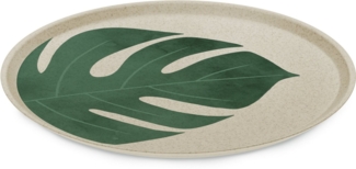 Koziol Teller-Set Connect Plate Monstera Leaf 4-tlg, Speiseteller, Kunststoff, Nature Desert Sand, 25. 5 cm, 1455700