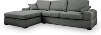 Ecksofa (B/H/T: 308 x 90 x 186 cm) in Grau