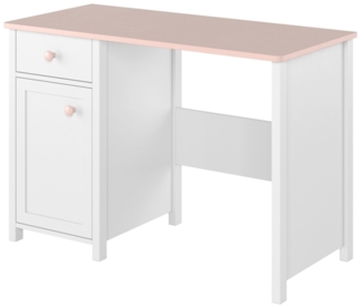 Schreibtisch Luna Schülerschreibtisch 110x52cm weiß rosa