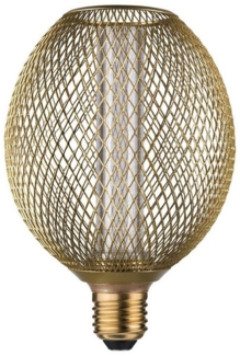 Paulmann 29089 Metallic Glow Edition Standard 230V LED Globe E27 Spiral 4,2W 200lm 110mm Messing Metall 1800K