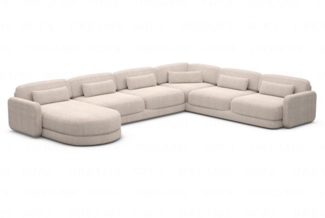 Sofa Dreams Wohnlandschaft Stoff Polstersofa Luxus Couch Stoffsofa Valencia XXL, Loungesofa