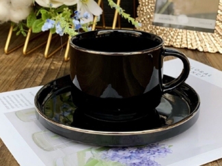 ZELLERFELD Kaffeeservice 12-Teiliges Kaffeeset aus Porzellan mit Untertassen Kaffeebecher Tasse