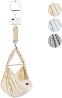 Federwiege mit Türklammer und Motor Bio Grey Kunstfaser Weiß Motor Anthrazit