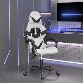 vidaXL Gaming-Stuhl Weiß und Schwarz Kunstleder 3143852