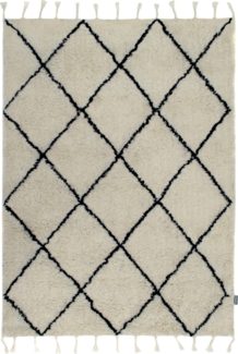 Morgenland Wollteppich - Casablanca Charm - rechteckig - 170 x 120 - Weiß