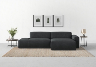 TRENDMANUFAKTUR Ecksofa Braga, mit hochwertigem Kaltschaum, L-Form, in Cord erhältlich, 2 Teile, modernes Sofa, Couch mit hohem Sitzkomfort, 275/72/160 cm (B/H/T)