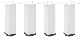 vidaXL Couchtischbeine 4 Stk. Weiß 42-44 cm Stahl 4012465