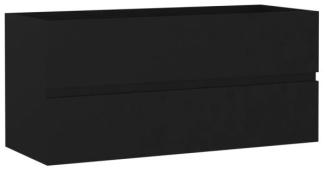 vidaXL Waschbeckenunterschrank Schwarz 100x38,5x45 cm Holzwerkstoff 804765