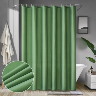 MIULEE Duschvorhang 180x200cm Grün Wasserdicht Badvorhang Schnelltrocknend