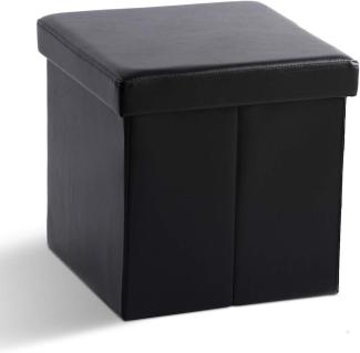 Zedelmaier Sitzbank Sitzbaenk mit Stauraum Sitzhocker Fußbank,Aufbewahrungsbox faltbar (ZD38PVC), Belastbar bis 300 kg, Spielzeugtruhe mit Stauraum, Deckel abnehmbar