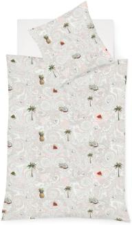 Fleuresse Mako-Satin Bettwäsche 135x200 Paisley Urlaub Strand Wende 114352-02