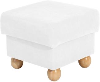 Hocker Kasha Bezug Veloursstoff Buche natur / creme 22267