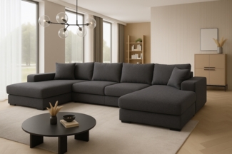 Ecksofa VIENA 328x182 cm mit Schlaffunktion, Bonellfederkern und Bettkasten