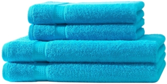 Hometex Premium Textiles Handtuch in Premium Qualität 500 g/m², Feinster Frottier-Stoff 100% Baumwolle, 2x Duschtuch + 2 Handtuch, weich, saugfähig, extra schwer & flauschig - TEST BILD TOP MARKE 2025